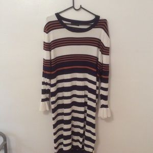 Striped & Ruffled dress (2X)